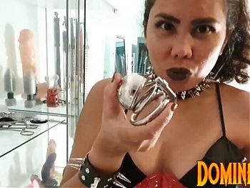 POV Strapon Worship and Chastity Training by DominaFire